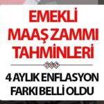 EMEKLİ MAAŞ ZAMMI 2025 TEMMUZ TABLOSU HESAPLAMA SSK BAĞKUR | Temmuz’da en düşük emekli maaşı kaç TL’ye çıkacak? 4A, 4B, 4C emekli maaş zammı ne kadar olacak? İşte TÜİK 4 aylık enflasyon farkı ile emekli zammı hesaplama!