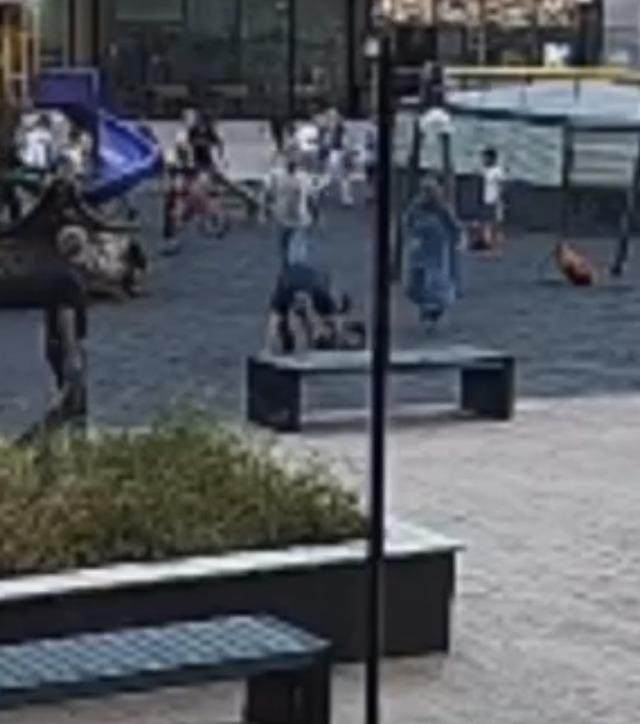 Parkta oynayan çocuklar yere çarptı 3