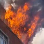 Sultangazi’de yangın paniği: Beşinci kattan düşen şahıs hayatını kaybetti.