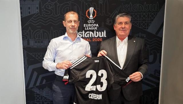 Beşiktaş Başkanı Adalı, UEFA Başkanı Ceferin ile buluştu